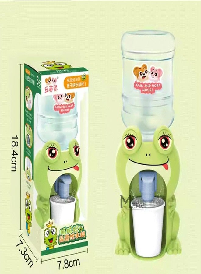 MANVI Water Dispenser for Kids, Cartoon Character Drinking Fountain Pumps Water Juice, Tea, Milk Water Dispenser Toy for Kids (Frog) - Image 4